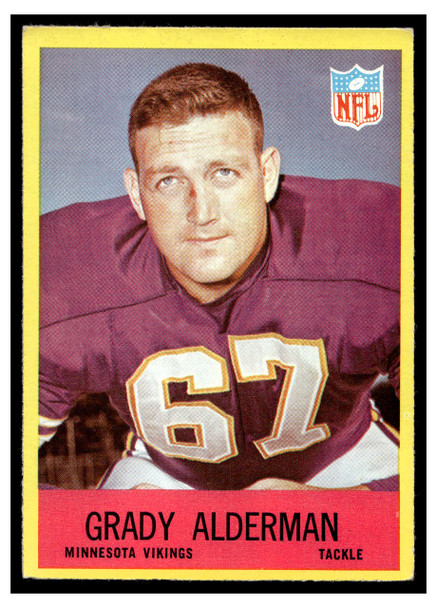 1967 Philadelphia Grady Alderman #98 Low Grade front of card