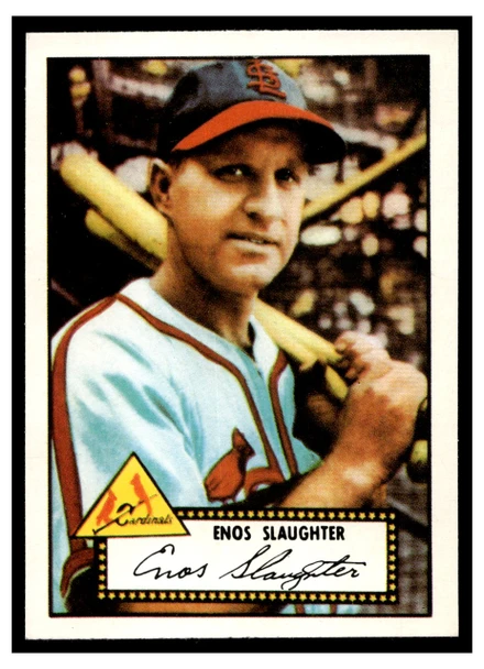 1983 Topps 1952 Reprint Series Enos Slaughter #65 HOF VG-EX front of card