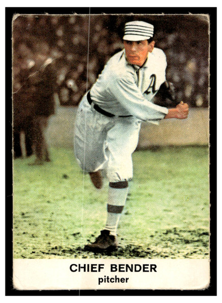 1961 Golden Press Chief Bender #18 HOF Low Grade - Creases front of card
