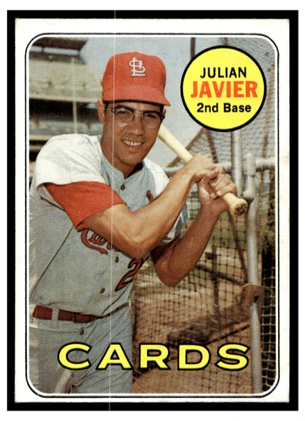 1969 Topps Julian Javier #497 Low Grade front of card