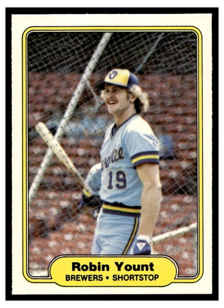 1982 Fleer Robin Yount #155 HOF VG-EX front of card