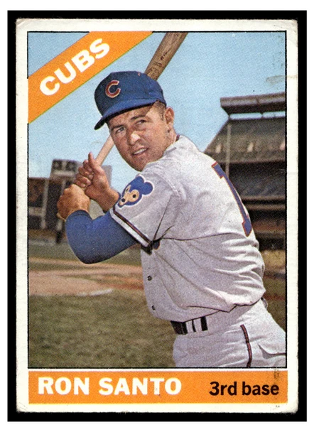 1966 Topps Ron Santo #290 HOF Low Grade - Creases front of card
