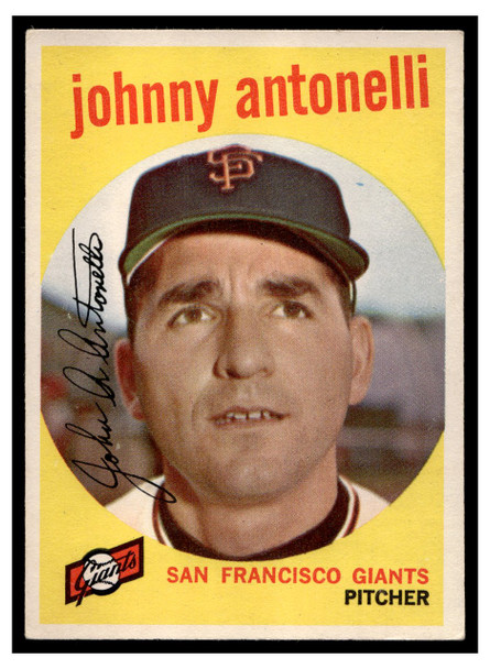 1959 Topps Johnny Antonelli #377 Low Grade front of card