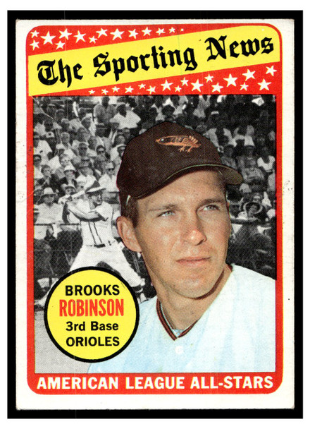 1969 Topps Brooks Robinson #421 Sporting News All-Star HOF Low Grade - Creases front of card