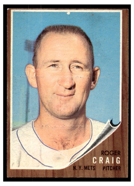 1962 Topps Roger Craig #183 Normal Tint Low Grade front of card