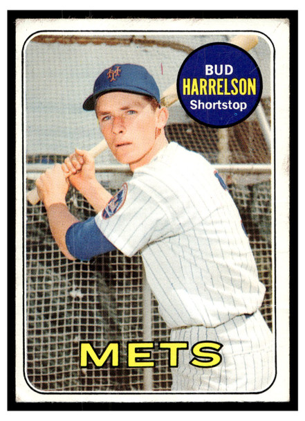 1969 Topps Bud Harrelson #456 Low Grade - Creases front of card