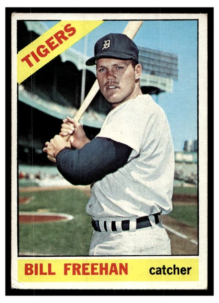 1966 Topps Bill Freehan #145 Low Grade - Creases front of card