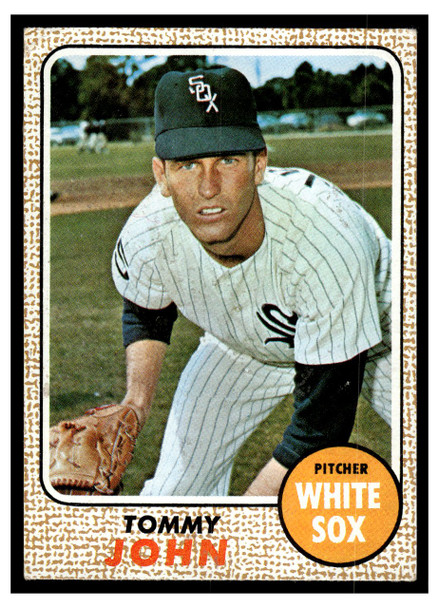 1968 Topps Tommy John #72 Low Grade - Creases front of card
