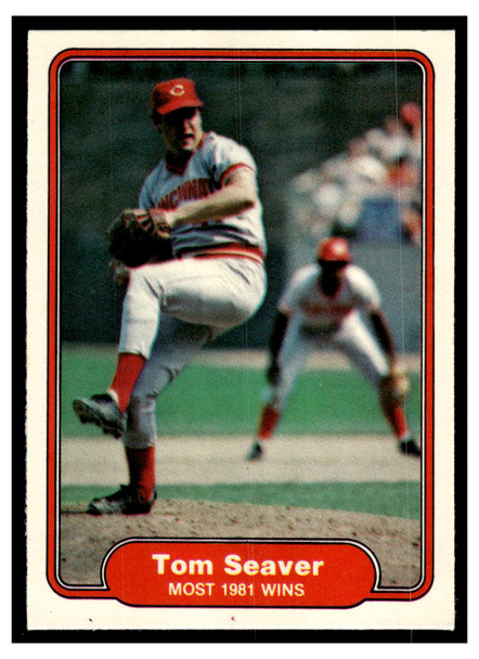 1982 Fleer Tom Seaver #645 Most 1981 Wins HOF Good front of card