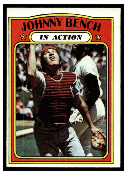 1972 Topps Johnny Bench #434 In Action HOF Low Grade front of card