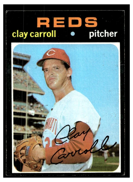 1971 Topps Clay Carroll #394 Low Grade front of card