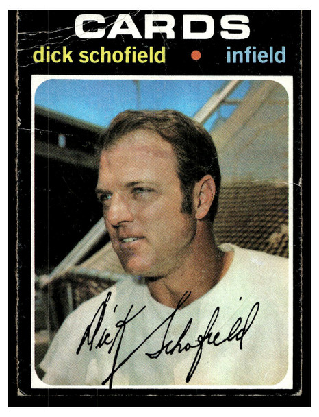 1971 Topps Dick Schofield #396 Low Grade - Creases front of card