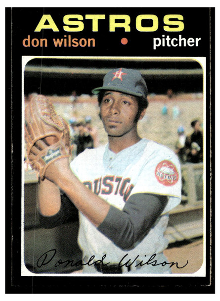 1971 Topps Don Wilson #484 Low Grade — Example B front of card