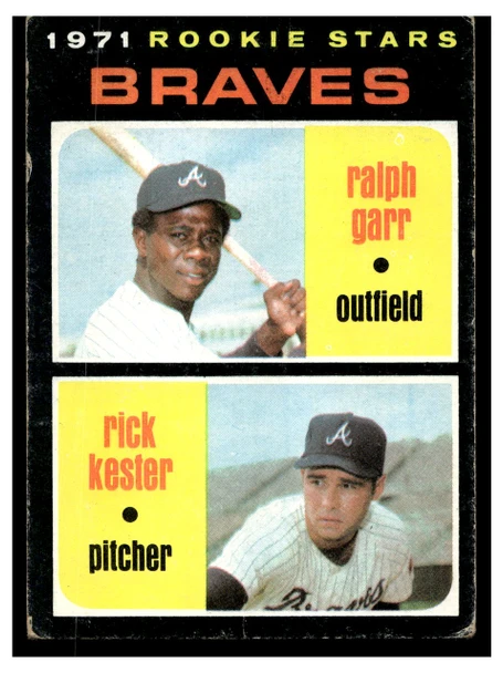 1971 Topps Ralph Garr / Rick Kester #494 Rookie Stars Low Grade front of card