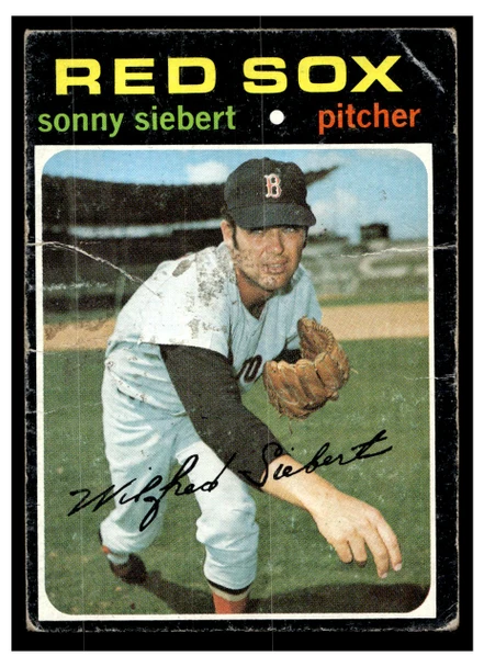 1971 Topps Sonny Siebert #710 Poor front of card