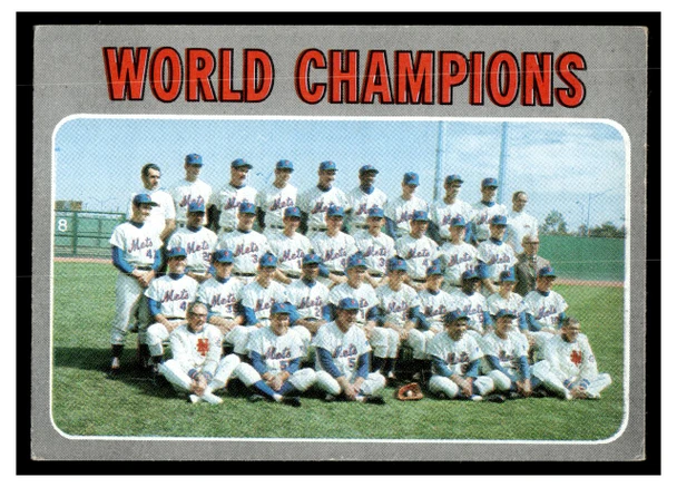 1970 Topps New York Mets Team (World Champions) / Nolan Ryan #1 Team HOF Low Grade front of card