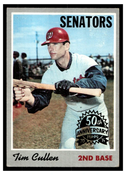 1970 Topps Tim Cullen #49 50th Anniversary stamped Low Grade front of card