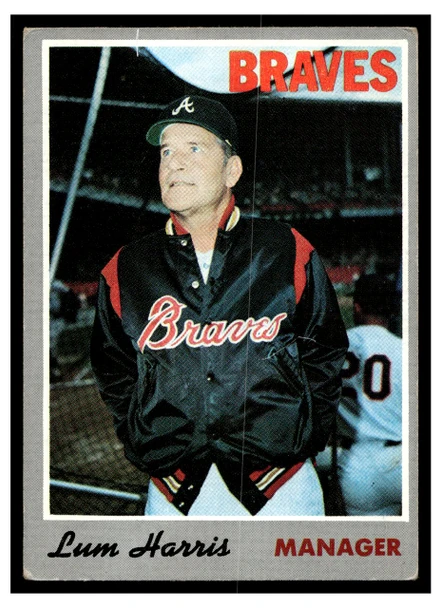 1970 Topps Lum Harris #86 Low Grade - Creases front of card