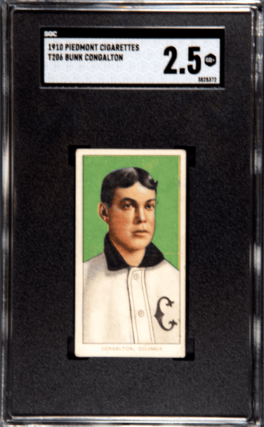 1910 T206 Bunk Congalton Piedmont 350 SGC 2.5 front of card