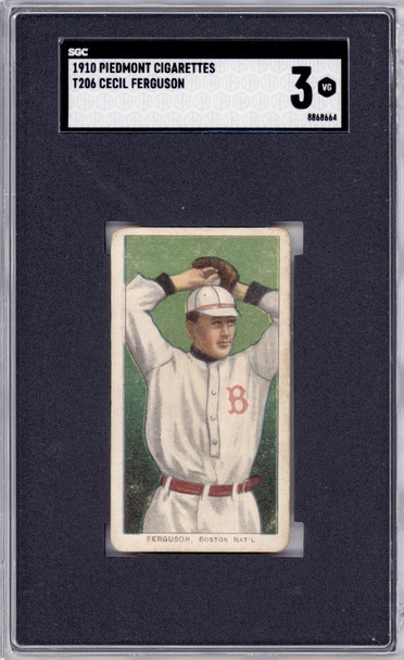 1910 T206 Cecil Ferguson Piedmont 350 SGC 3 front of card