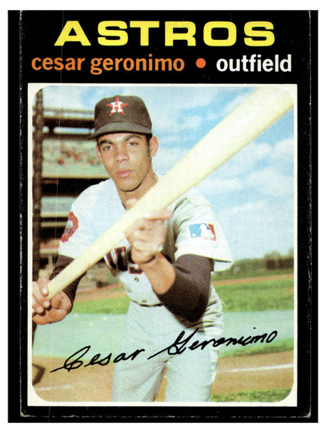 1971 Topps Cesar Geronimo #447 Rookie Card Low Grade - Creases front of card