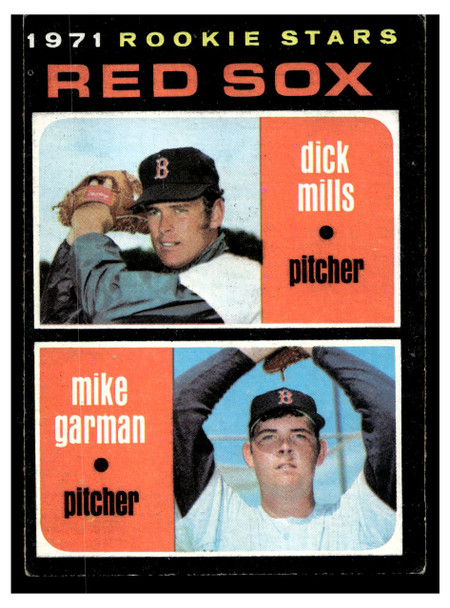 1971 Topps Dick Mills / Mike Garman #512 Rookie Stars Rookie Card Low Grade front of card