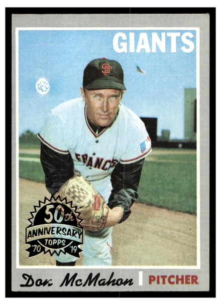 1970 Topps Don McMahon #519 2019 Topps Heritage 50th Anniversary Buyback Low Grade front of card
