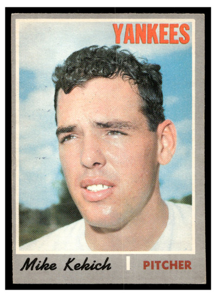1970 O-Pee-Chee Mike Kekich #536 Low Grade front of card