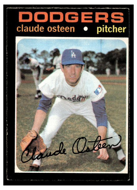 1971 O-Pee-Chee Claude Osteen #10 Low Grade front of card
