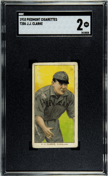 1910 T206 J.J. Clarke Piedmont 350 SGC 2 front of card