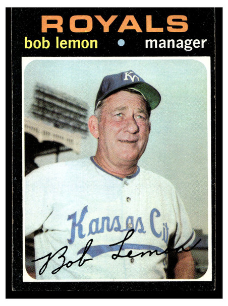 1971 Topps Bob Lemon #91 HOF Low Grade front of card