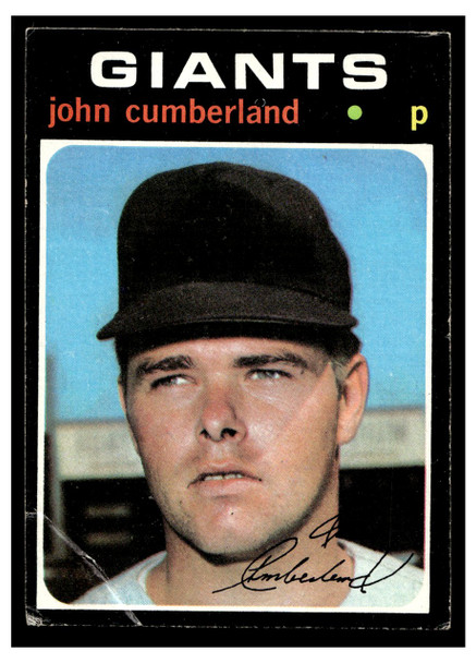 1971 Topps John Cumberland #108 Low Grade - Creases front of card
