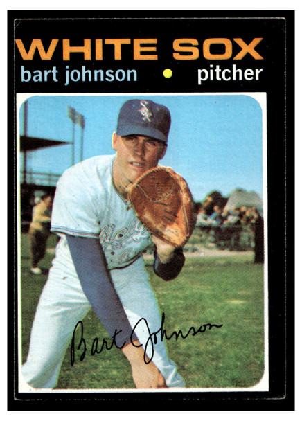 1971 Topps Bart Johnson #156 Rookie Card Low Grade - Creases front of card