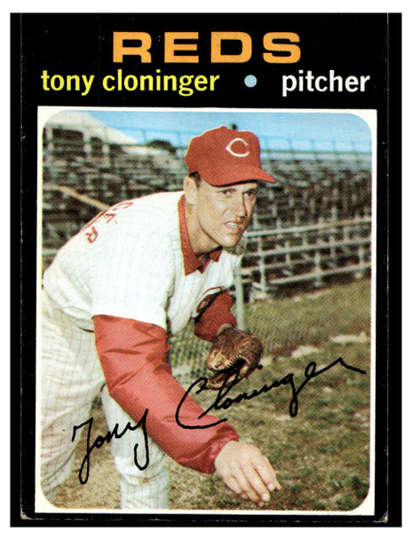 1971 Topps Tony Cloninger #218 Low Grade front of card