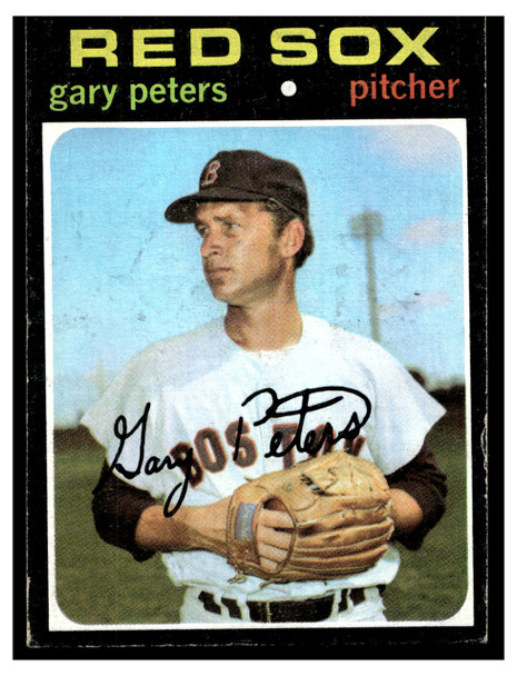 1971 Topps Gary Peters #225 Low Grade front of card