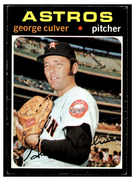 1971 Topps George Culver #291 Low Grade - Creases front of card
