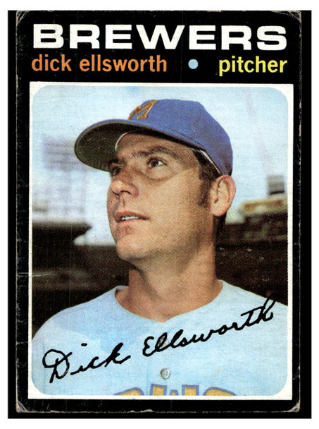 1971 Topps Dick Ellsworth #309 Low Grade - Creases front of card