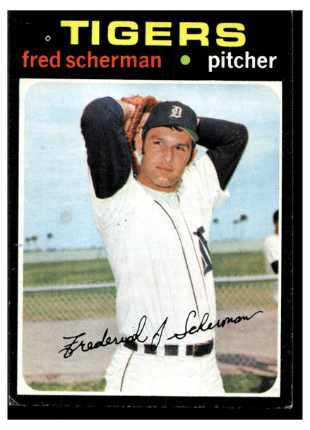 1971 Topps Fred Scherman #316 Rookie Card Low Grade - Creases front of card
