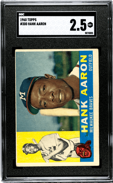 1960 Topps Hank Aaron #300 SGC 2.5 front of card