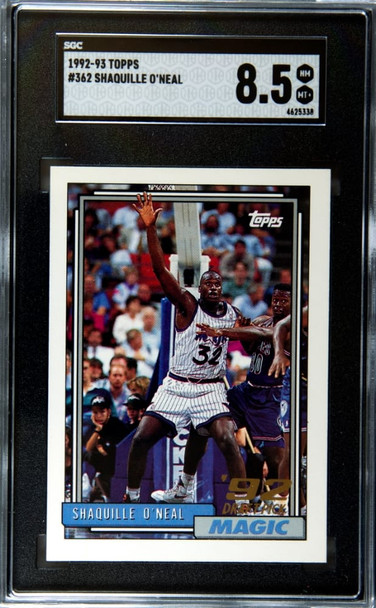 1992-93 Topps Shaquille O'Neal #362 SGC 8.5 front of card