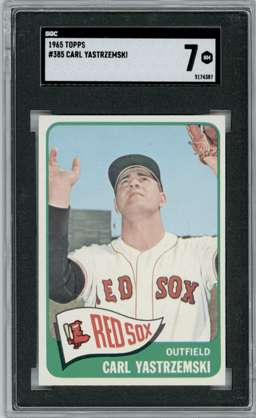 1965 Topps Carl Yastrzemski #385 SGC 7 front of card