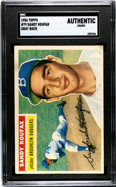 1956 Topps Sandy Koufax #79 SGC A front of card