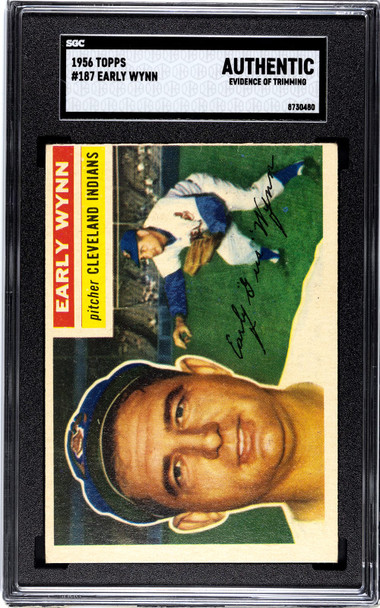 1956 Topps Early Wynn #187 SGC A front of card