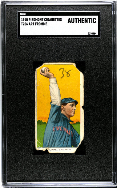 1910 T206 Art Fromme SGC A front of card