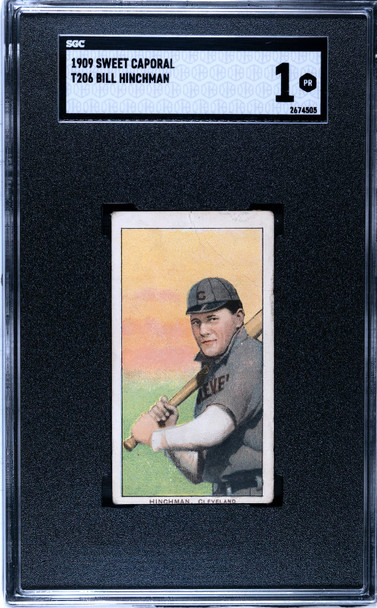 1909 T206 Bill Hinchman Sweet Caporal 150 SGC 1 front of card