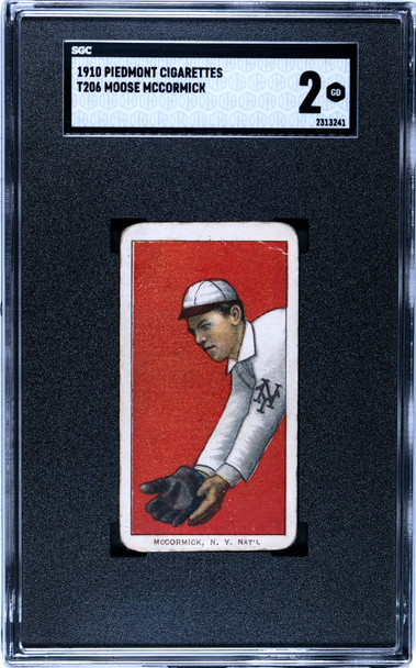 1910 T206 Moose McCormick Piedmont 350 SGC 2 front of card