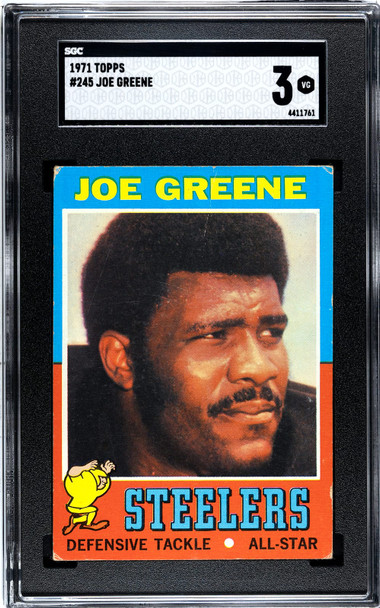 1971 Topps Joe Greene #245 SGC 3 front of card