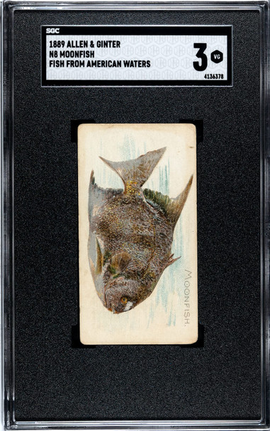 1889 N8 Allen & Ginter Moonfish 50 Fish From American Waters SGC 3 front of card