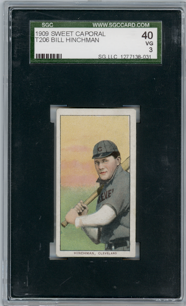 1909 T206 Bill Hinchman Sweet Caporal 150 SGC 3 front of card