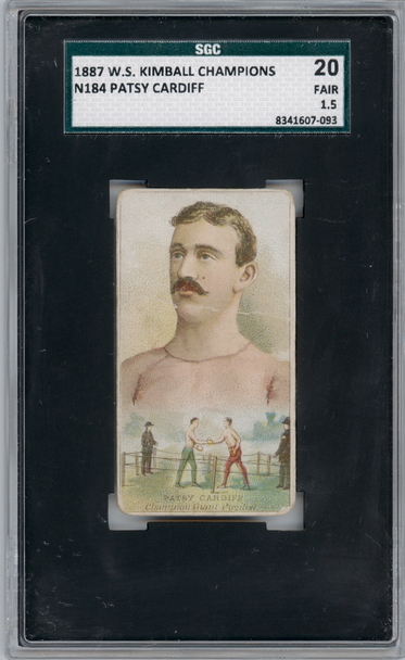 1887 N184 W.S. Kimball Champions Patsy Cardiff SGC 1.5 front of card